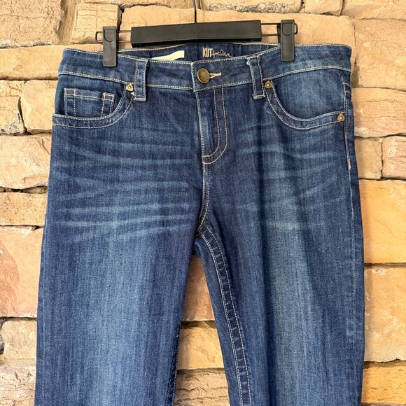Kut from the Kloth Stevie Straight Leg Mid Rise Dark Wash Women's Denim Jeans 8 - Picture 5 of 15